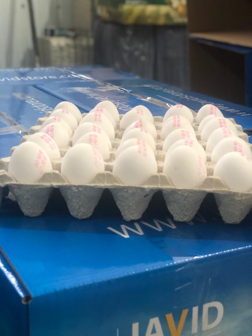 شانه سفید، تخم مرغ صادراتی برای کشور قطر و عمان و تاریخ میلادی تولید و انقضا روی تخم مرغ